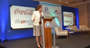 Margarita Cedeño, durante el foro “La conectividad de la República Dominicana como proyecto-país para su prosperidad” (Fuente externa)
